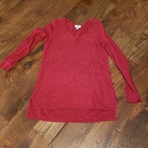Maroon thin knit tunic